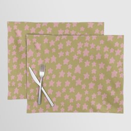 Stars in the Summer - green and pink Placemat