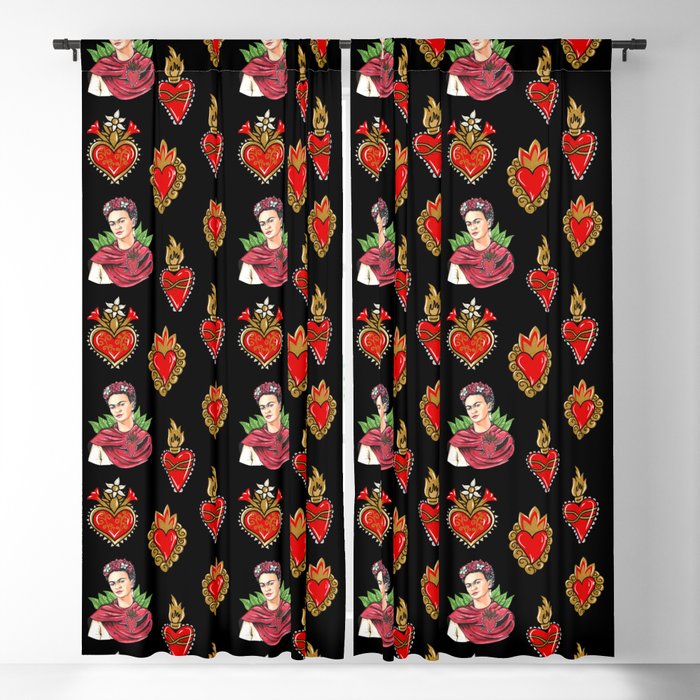 Sacred Hearts and Frida Blackout Curtain