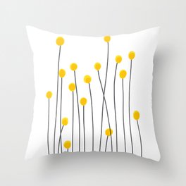 yellow flowers Throw Pillow