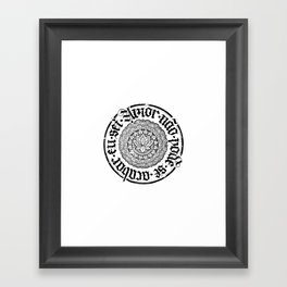 Mandala Calligraphy Framed Art Print