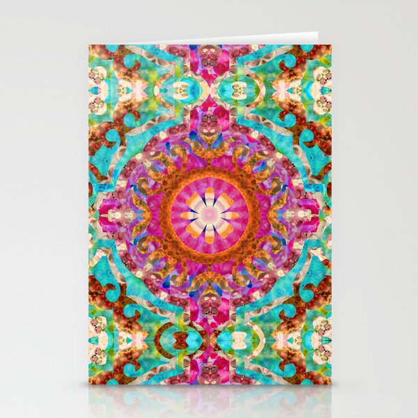 Colorful Magic Mandala Art Pretty Things Stationery Cards
