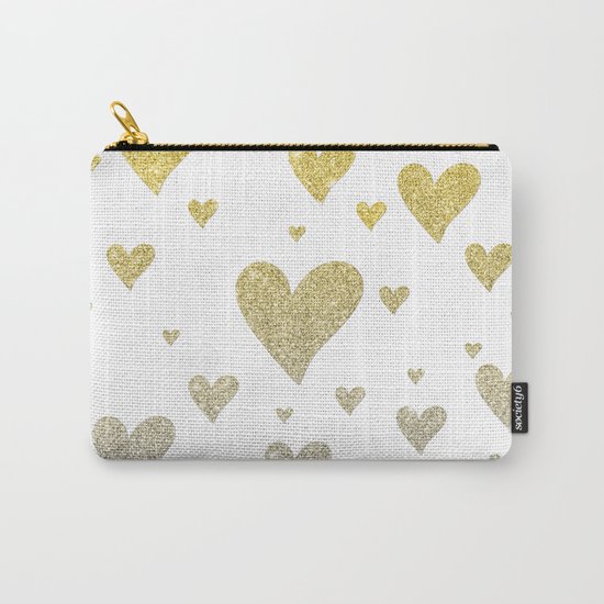 Glitter Hearts Carry-All Pouch
