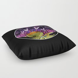 Psychedelic Mushrooms Forest Floor Pillow