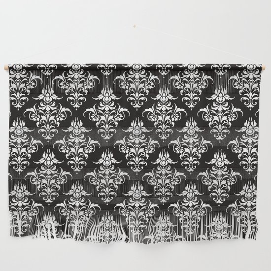 Damask Pattern Vintage Patterns Victorian Gothic Black And White Wall Hanging By Eclecticatheart Society6 Gothic pattern overlays, seamless gothic patterns, vintage victorian transparent png overlays crochet crow pattern tutorial pdf gothic black raven crochet diy new year decor realistic. damask pattern vintage patterns victorian gothic black and white wall hanging by eclecticatheart