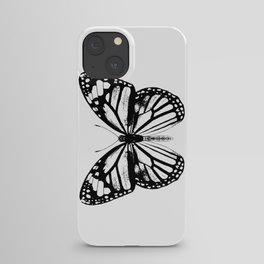 Monarch Butterfly | Vintage Butterfly | Black and White | iPhone Case