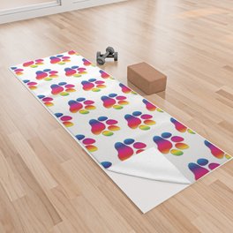 Multicolor paws Yoga Towel