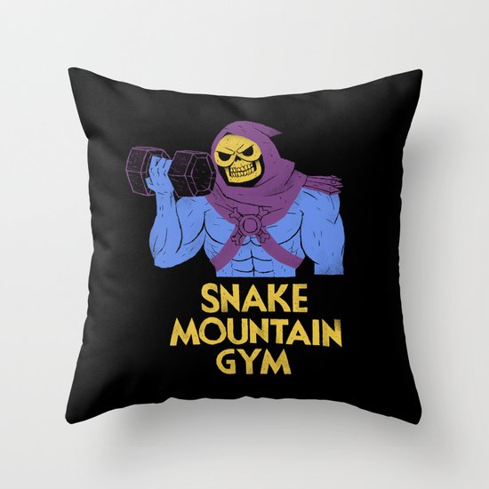 snake mountain gym Throw Pillow
