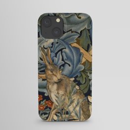 William Morris Forest Rabbit Floral Art Nouveau  iPhone Case