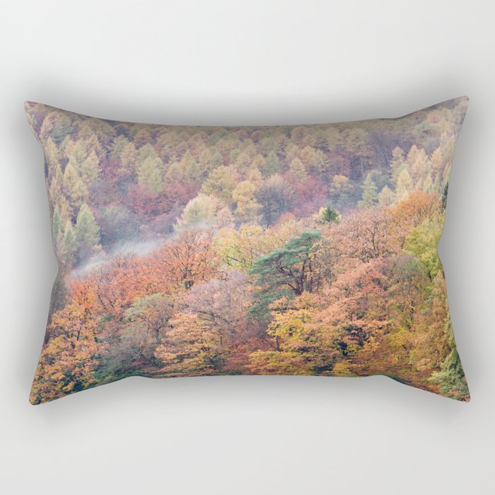 Autumn Trees Panorama Rectangular Pillow