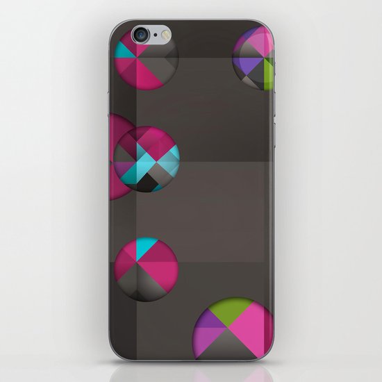 optical illusion black iPhone & iPod Skin