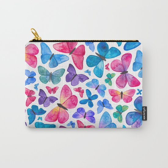 Watercolour Butterflies Carry-All Pouch