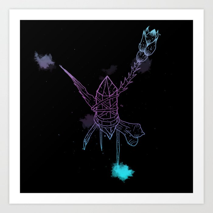 Space crystals for good luck Art Print