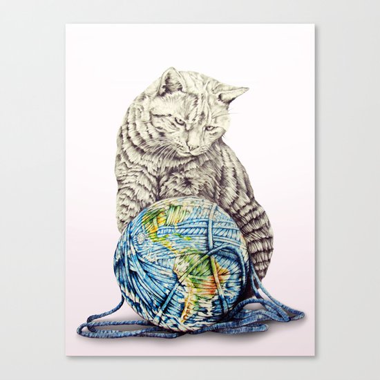 In which our feline deity shows restraint Canvas Print