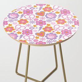 90s Nostalgia Pattern Side Table