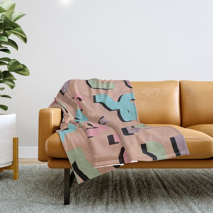 Color confetti pattern 14 Throw Blanket