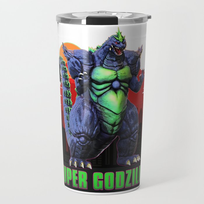 Retro Super Godzilla Travel Mug