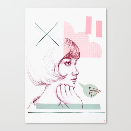 Classroom Girl Canvas Print