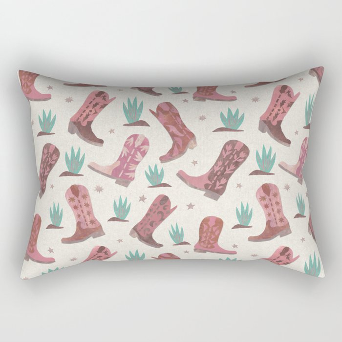 Cowgirl Boots Agave  - Western Cowboy Rectangular Pillow