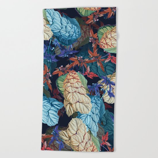FLORAL PATTERN IX Beach Towel