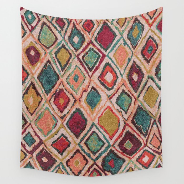 V38 EPIC ANTHROPOLOGIE MOROCCAN CARPET TEXTURE Wall Tapestry