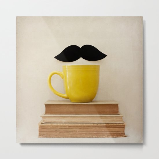 Mr. Stache Metal Print