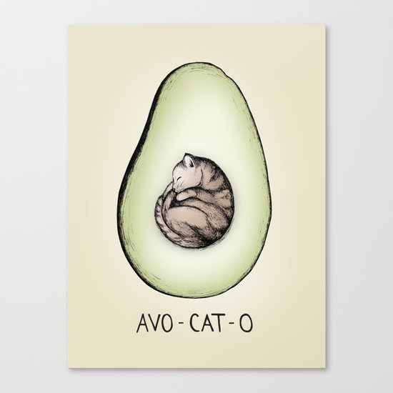 Avo-cat-o Canvas Print
