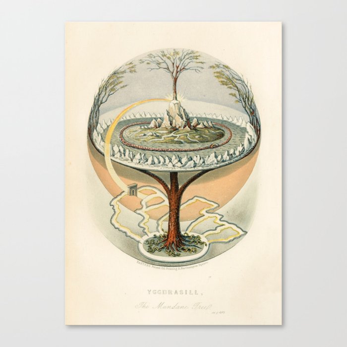 Yggdrasill The Mundane Tree Ball World Canvas Print