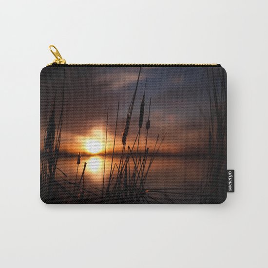 Sunset Lake and Silhouette Carry-All Pouch