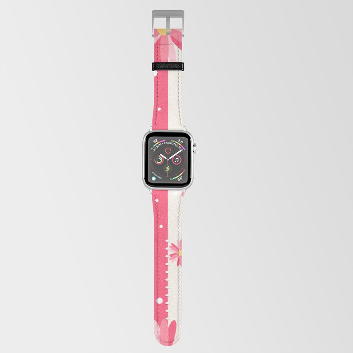 Flowers and Stripes Apple Watch Band