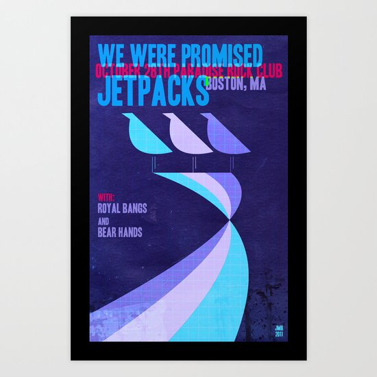 Custom "We Were Promised Jetpacks" Concert poster Art Print