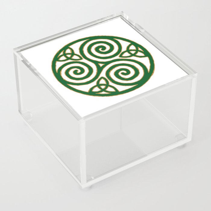 Green Triskelion Acrylic Box