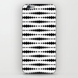Black Geometric Horizontal Striped Pattern iPhone Skin