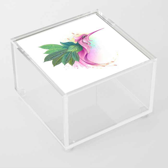 Hummingbird Flower Acrylic Box
