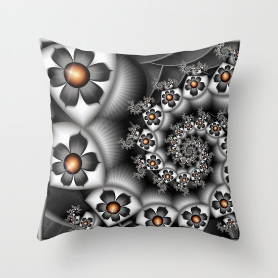 Orange Fan. Throw Pillow