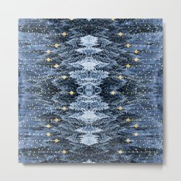 Winter Wonderland Metal Print | Christmas, Stars, Blue, Ice, Winter, Collage, Magical, Healing, Spiritual, Cosmic 