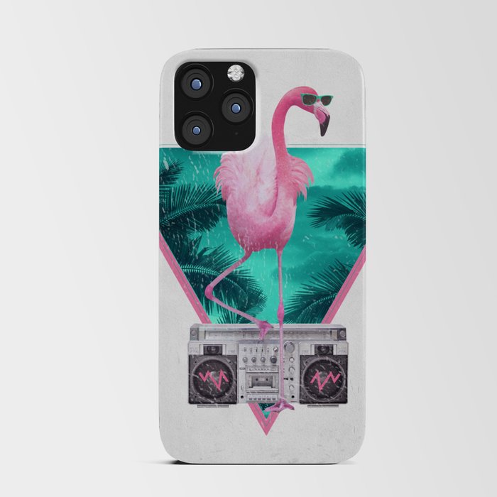 Miami Flamingo iPhone Card Case