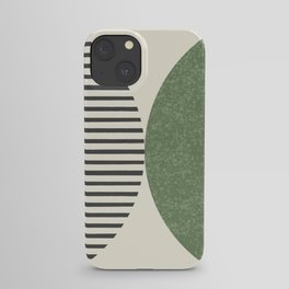 Semicircle Stripes - Green iPhone Case