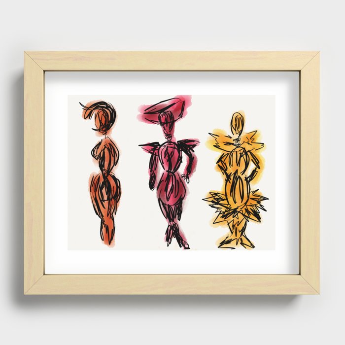 Dolls of Fire Recessed Framed Print