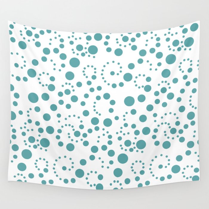 South Seas Spiral Dots Pattern Wall Tapestry