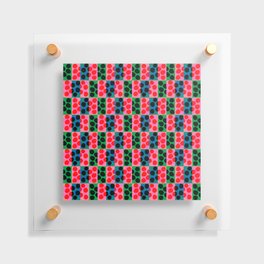 Modern Abstract Bubble Pattern Hot Pink Floating Acrylic Print