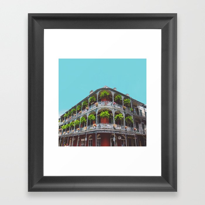 Hanging Baskets of Royal Street, New Orleans Framed Art Print
