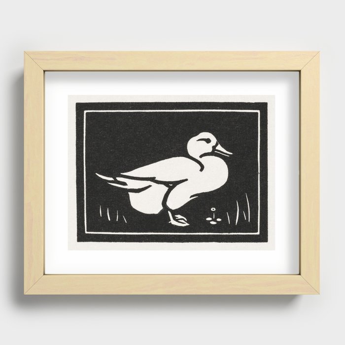 Duck illustration - Jule De Graag Recessed Framed Print