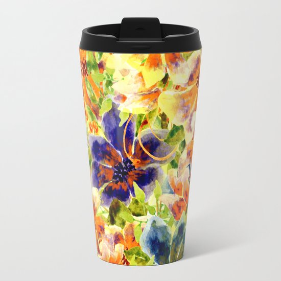 vivid floral Travel Mug