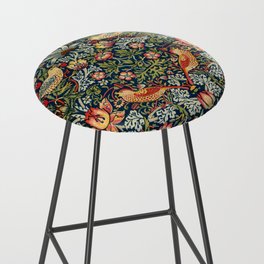 Strawberry Thief by William Morris 1883 Antique Vintage Pattern CC0 Spring Summer Bar Stool