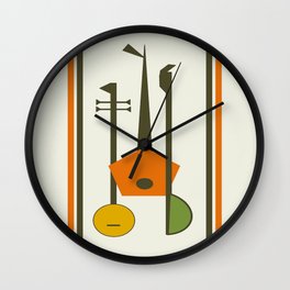 Mid-Century Modern Art Musical Strings Wall Clock
