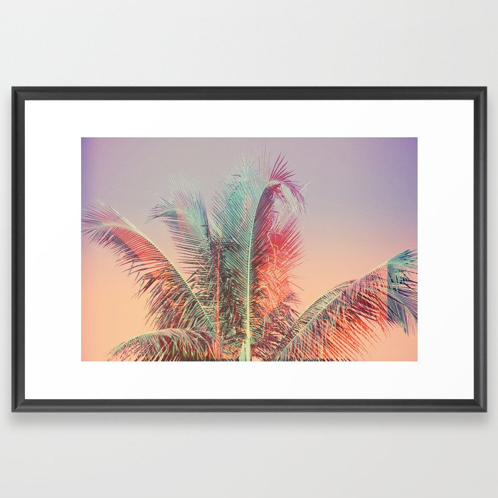 Pastel Palms #2 - Modern Tropical Photograph Framed Art Print