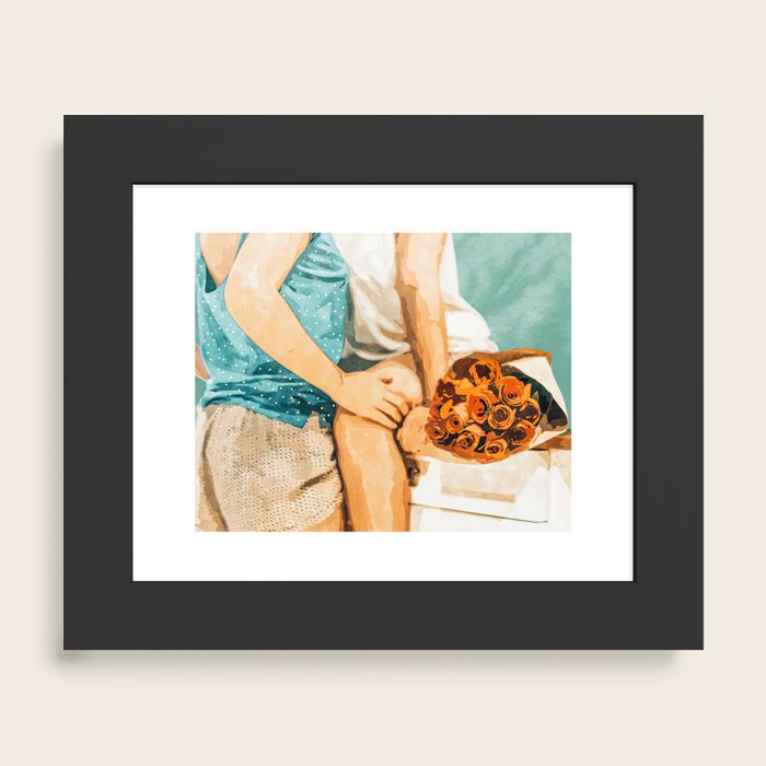 Shubha Gokhale (1959~)コラージュアート「Couple」真作 Romance #painting #love Art Print by 83 Oranges by Uma Gokhale