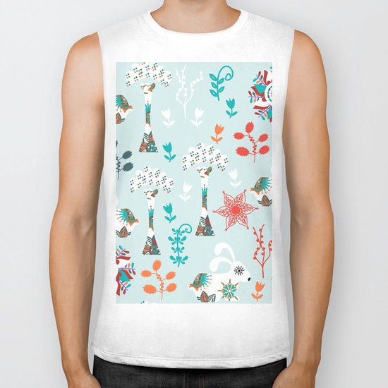 Animals pattern Biker Tank