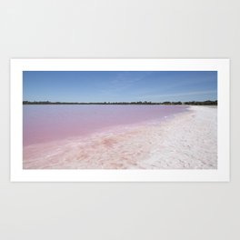 Pink Salt Lake Art Print