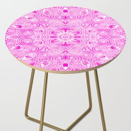Dreaming in Pink, Mandala Art Side Table